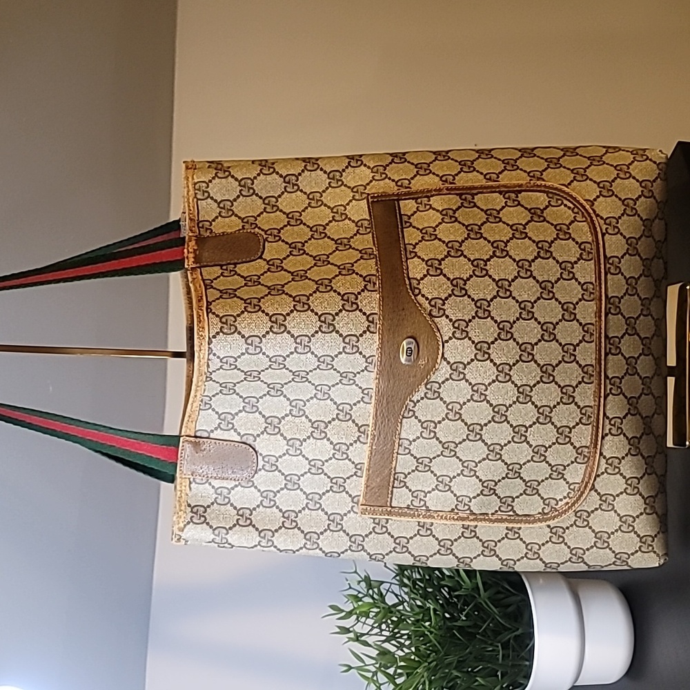 Gucci Beige and Brown Tote Bag